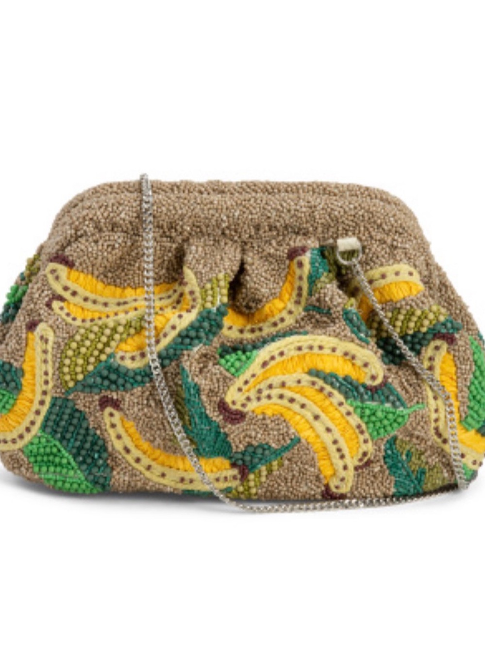Beaded Banana Fruit Clutch NWT
